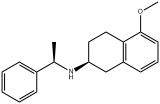 (S)-5-Methoxy-N-((R)-1-phenylethyl)-1,2,3,4-tetrahydronaphthalen-2-amine Struktur