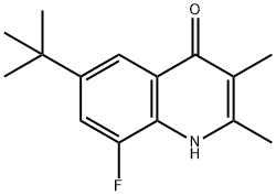 4(1H)-Quinolinone, 6-(1,1-dimethylethyl)-8-fluoro-2,3-dimethyl- Struktur