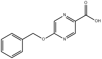 5-(benzyloxy)pyrazine-2-carboxylic acid 化学構造式