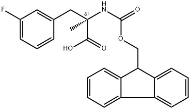 (2R)-2-({[(9H-fluoren-9-yl)methoxy]carbonyl}amino)-3-(3-fluorophenyl)-2-methylpropanoic acid Struktur