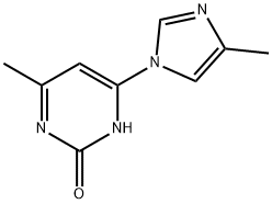 2-Hydroxy-4-(4-methyl-1H-imidazol-1-yl)-6-methylpyrimidine Struktur