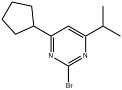 2-Bromo-4-cyclopentyl-6-(iso-propyl)pyrimidine 结构式