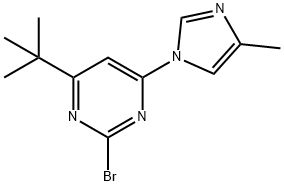 2-bromo-4-(1H-4-methylimidazol-1-yl)-6-(tert-butyl)pyrimidine Struktur