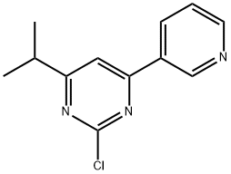 2-Chloro-4-(pyridin-3-yl)-6-(iso-propyl)pyrimidine Struktur
