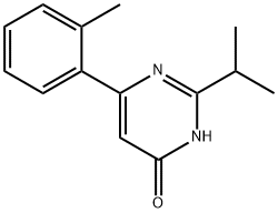 4-Hydroxy-2-(iso-propyl)-6-(2-tolyl)pyrimidine Struktur