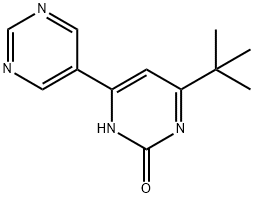 2-hydroxy-4-(pyrimindin-5-yl)-6-(tert-butyl)pyrimidine 结构式