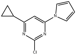 2-chloro-4-(1H-pyrrol-1-yl)-6-cyclopropylpyrimidine Structure