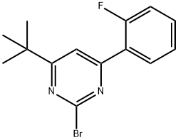 2-bromo-4-(2-fluorophenyl)-6-(tert-butyl)pyrimidine 结构式