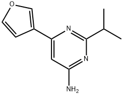 4-Amino-2-(iso-propyl)-6-(3-furyl)pyrimidine Struktur