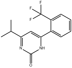 2-Hydroxy-4-(2-trifluoromethylphenyl)-6-(iso-propyl)pyrimidine Struktur