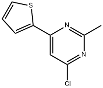 4-chloro-2-methyl-6-(2-thienyl)pyrimidine,1412955-15-7,结构式