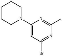 4-bromo-2-methyl-6-(piperidin-1-yl)pyrimidine 结构式