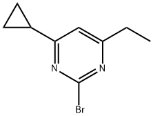 2-bromo-4-ethyl-6-cyclopropylpyrimidine Struktur
