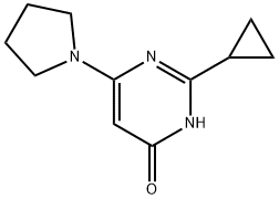 4-Hydroxy-2-cyclopropyl-6-(pyrrolidino)pyrimidine Struktur
