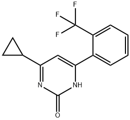 2-Hydroxy-4-(2-trifluoromethylphenyl)-6-cyclopropylpyrimidine Struktur
