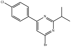 4-Bromo-6-(4-chlorophenyl)-2-(iso-propyl)pyrimidine Structure