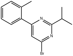 4-Bromo-2-(iso-propyl)-6-(2-tolyl)pyrimidine Struktur