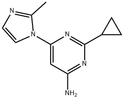 4-Amino-2-cyclopropyl-6-(2-methylimidazol-1-yl)pyrimidine Structure