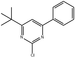 2-chloro-4-phenyl-6-(tert-butyl)pyrimidine Structure