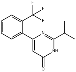 4-Hydroxy-2-(iso-propyl)-6-(2-trifluoromethylphenyl)-pyrimidine Struktur