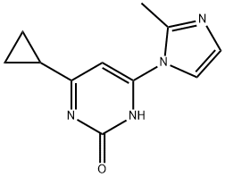 2-hydroxy-4-(1H-2-methylimidazol-1-yl)-6-cyclopropylpyrimidine 结构式