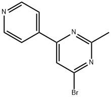 4-bromo-2-methyl-6-(pyridin-4-yl)pyrimidine 化学構造式