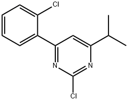 2-Chloro-4-(2-chlorophenyl)-6-(iso-propyl)pyrimidine, 1412958-02-1, 结构式