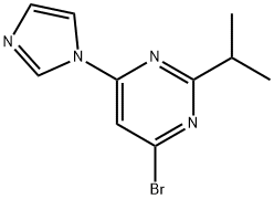 4-Bromo-2-(iso-propyl)-6-(1H-imidazol-1-yl)pyrimidine Struktur