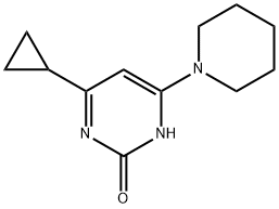 2-hydroxy-4-(piperidin-1-yl)-6-cyclopropylpyrimidine 化学構造式