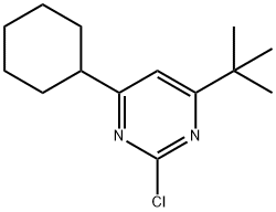 2-chloro-4-(cyclohexyl)-6-(tert-butyl)pyrimidine Structure