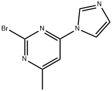 2-Bromo-4-(1H-imidazol-1-yl)-6-methylpyrimidine Struktur
