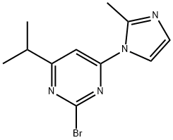 2-Bromo-4-(1H-2-methylimidazol-1-yl)-6-(iso-propyl)pyrimidine Struktur