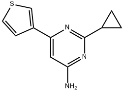 4-Amino-2-cyclopropyl-6-(3-thienyl)pyrimidine Structure