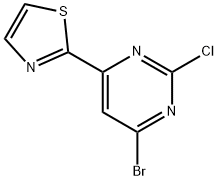 2-Chloro-4-bromo-6-(thiazol-2-yl)pyrimidine Structure