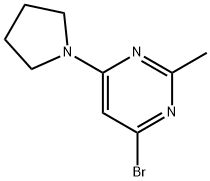 4-Bromo-2-methyl-6-(pyrrolidin-1-yl)pyrimidine Struktur