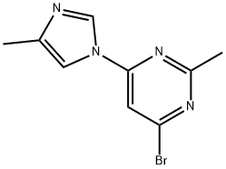 4-bromo-2-methyl-6-(1H-4-methylimidazol-1-yl)pyrimidine,1412960-19-0,结构式