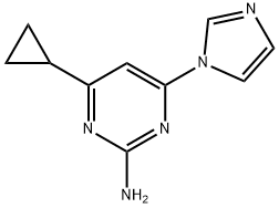 2-amino-4-(1H-imidazol-1-yl)-6-cyclopropylpyrimidine Structure