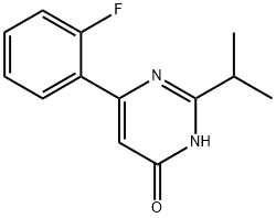 4-Hydroxy-6-(2-fluorophenyl)-2-(iso-propyl)pyrimidine 结构式