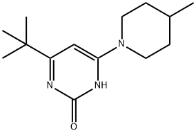 2-hydroxy-4-(4-methylpiperidin-1-yl)-6-(tert-butyl)pyrimidine, 1412960-76-9, 结构式