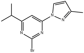 2-Bromo-4-(1H-3-methylpyrozol-1-yl)-6-(iso-propyl)pyrimidine Struktur