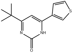 2-hydroxy-4-(3-thienyl)-6-(tert-butyl)pyrimidine 化学構造式