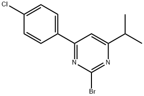 2-Bromo-4-(4-chlorophenyl)-6-(iso-propyl)pyrimidine,1412961-26-2,结构式