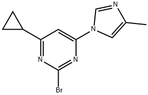 2-bromo-4-(1H-4-methylimidazol-1-yl)-6-cyclopropylpyrimidine Struktur