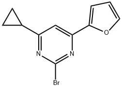 2-bromo-4-(2-furyl)-6-cyclopropylpyrimidine Structure