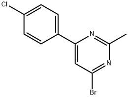 4-bromo-6-(4-chlorophenyl)-2-methylpyrimidine Structure