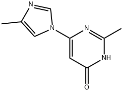 4-hydroxy-2-methyl-6-(1H-4-methylimidazol-1-yl)pyrimidine 结构式