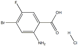 2-氨基-4-溴-5-氟苯甲酸盐酸盐, 1415929-02-0, 结构式
