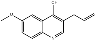 4-Quinolinol, 6-methoxy-3-(2-propen-1-yl)- 化学構造式