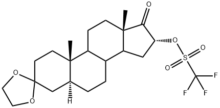 (5S,10S,13S,16R)-10,13-dimethyl-17-oxohexadecahydrospiro[cyclopenta[a]phenanthrene-3,2'-[1,3]dioxolan]-16-yl trifluoromethanesulfonate,141664-05-3,结构式