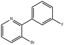 3-Bromo-2-(3-fluorophenyl)pyridine 化学構造式